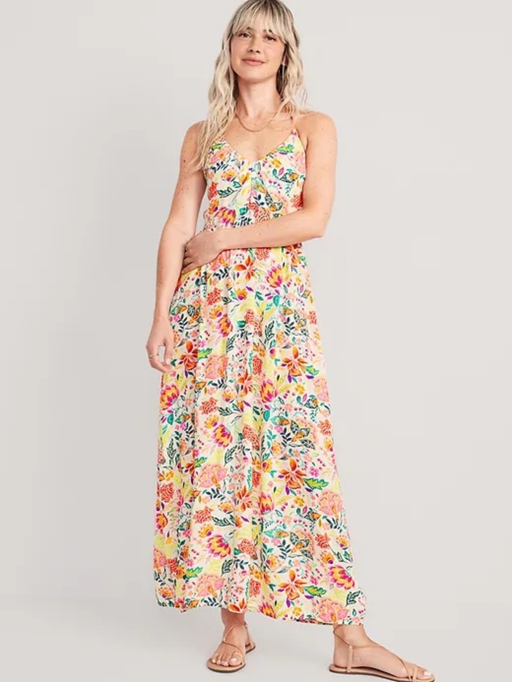 Old Navy Floral Halter Neck Maxi Dress XXL TALL NWT